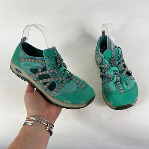 Chaco Outcross Sneakers Kids 5 Green Mesh Lace Up Low Top Water Shoes J180198